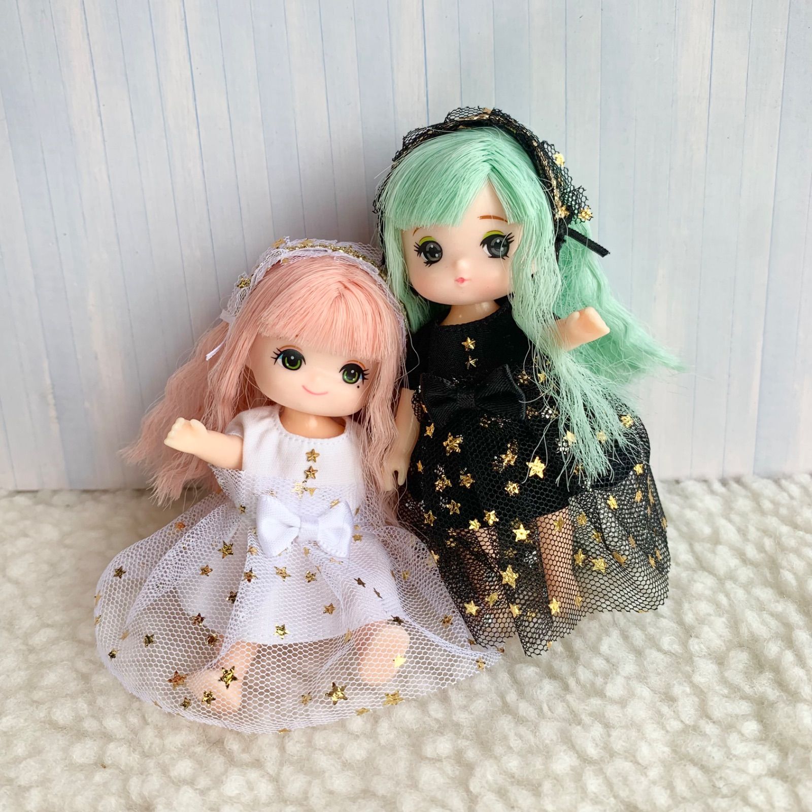 リカちゃん ミキちゃんマキちゃん 服 2着セット 星柄 チュール