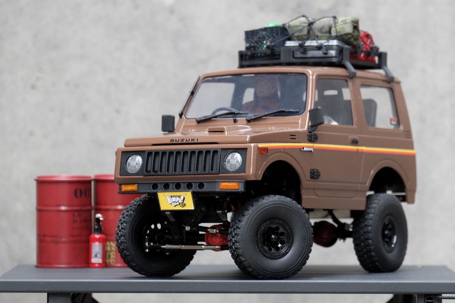 WPL C74/C74-1ジムニー用】スクエアバンパー＆ウィンカーセット
