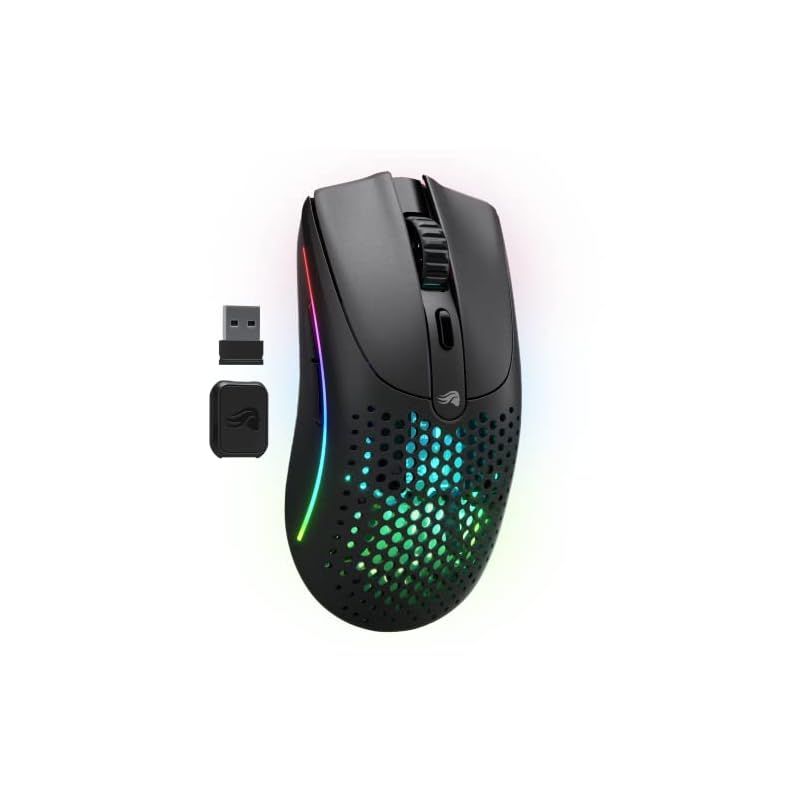 グロリアス Glorious MODEL O 2 Wireless 超軽量68g 大容量バッテリー搭載 RGB 2.4Gワイヤレス Bluetooth接続対応 ゲーミングマウス マットブラック GLO-MS-OWV2-MB MS667