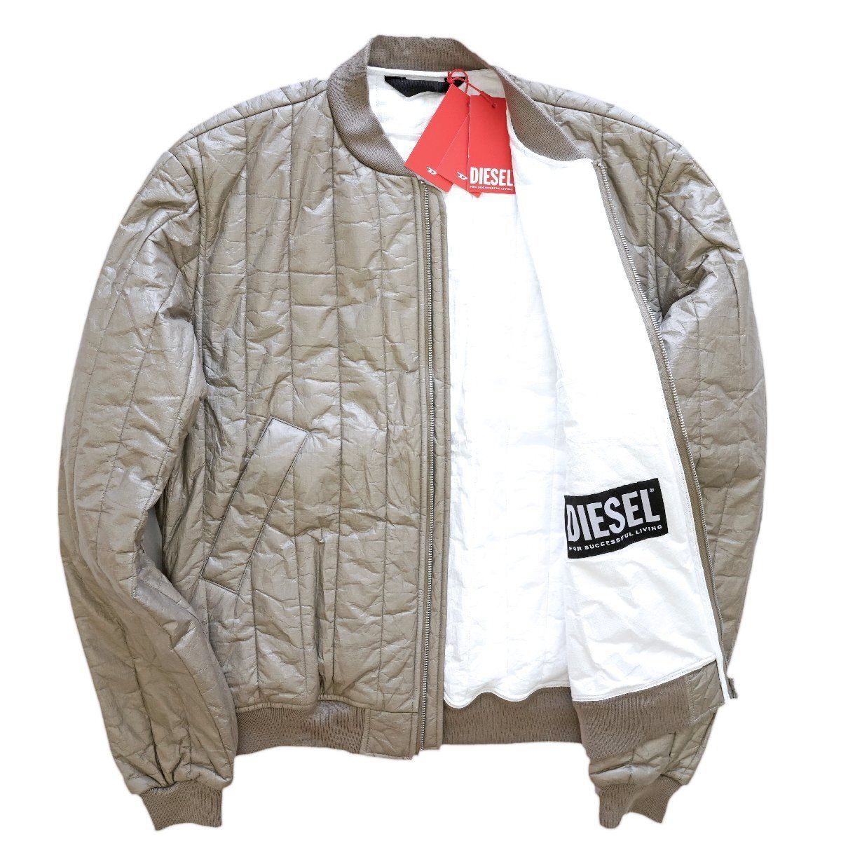 ◇ DIESEL ◇ディーゼル◇ロゴ 味出し ボンバー ジャケット ナイロン 