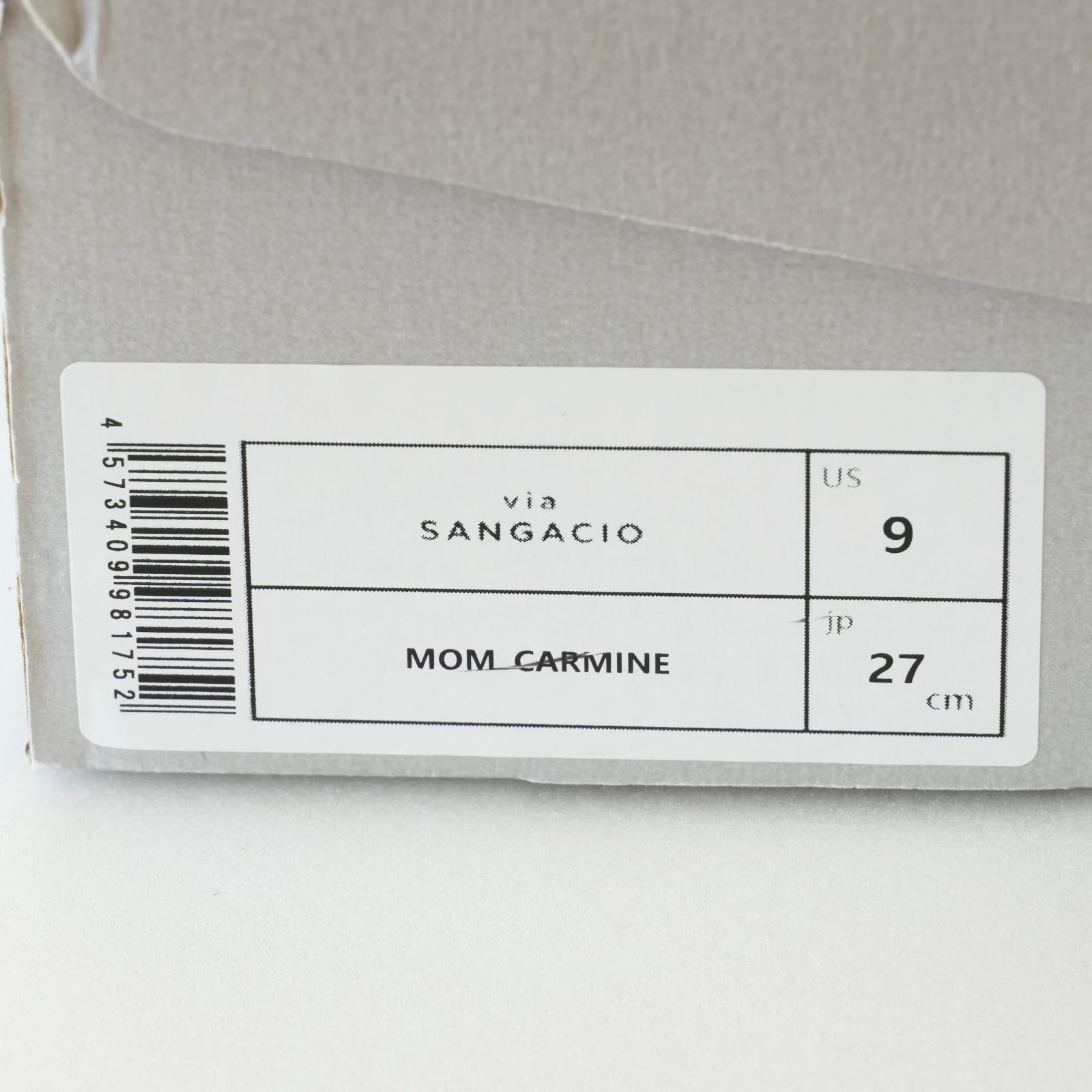 KO]SANGACIO スニーカー にゅ～ず MOM カーマイン 27cm サンガッチョ