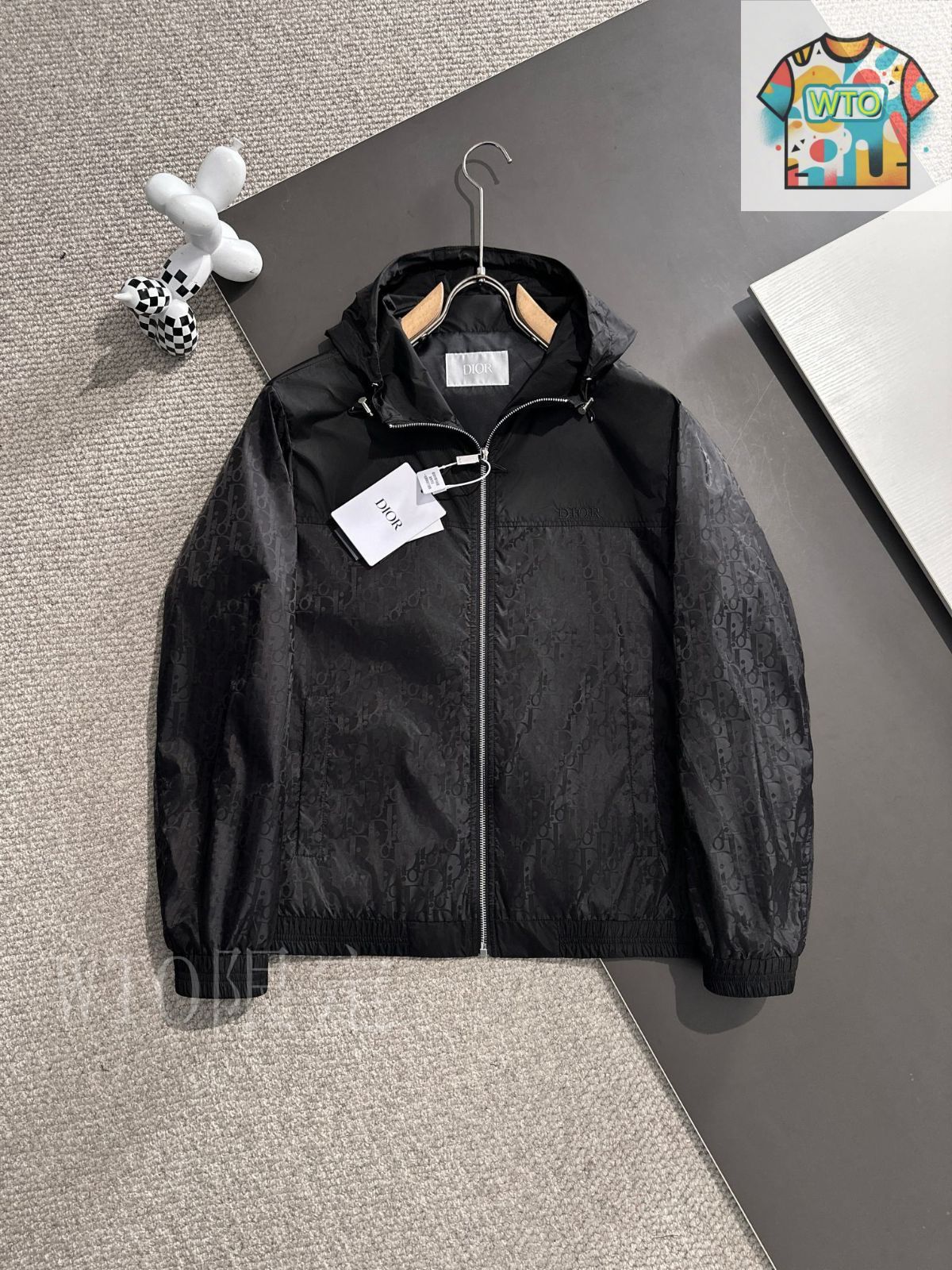Dior WATERPROOF HOODED JACKET ディオールVIP割引【関税込】 DIOR | パファージャケット ディオール オブリーク テクニカル