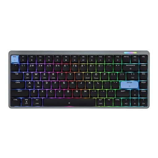 EPOMAKERLuma84薄型アルミニウムワイヤレスメカニカルキーボードQMK|VIAプログラマブルBluetooth5.0|2.4GHz無線|USB有線ゲーミングキーボードWIN|MAC|Linux対応RGBバックライト