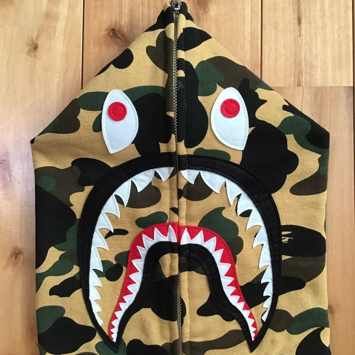 1st camo yellow シャーク パーカー Lサイズ shark full zip hoodie a