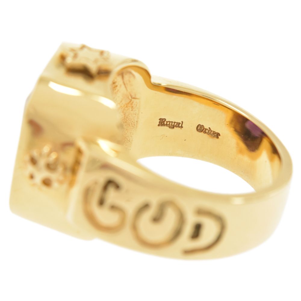 ROYAL ORDER (ロイヤルオーダー) 18K GOD SQUARE WITH CRYSTAL ゴット 