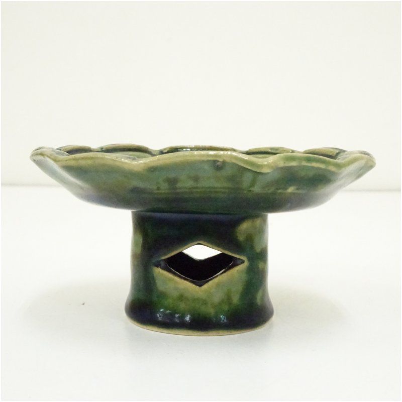 A1378-1/加藤幸兵衛窯/織部刺身鉢 大5客・小5客/共箱/和食器/懐石道具