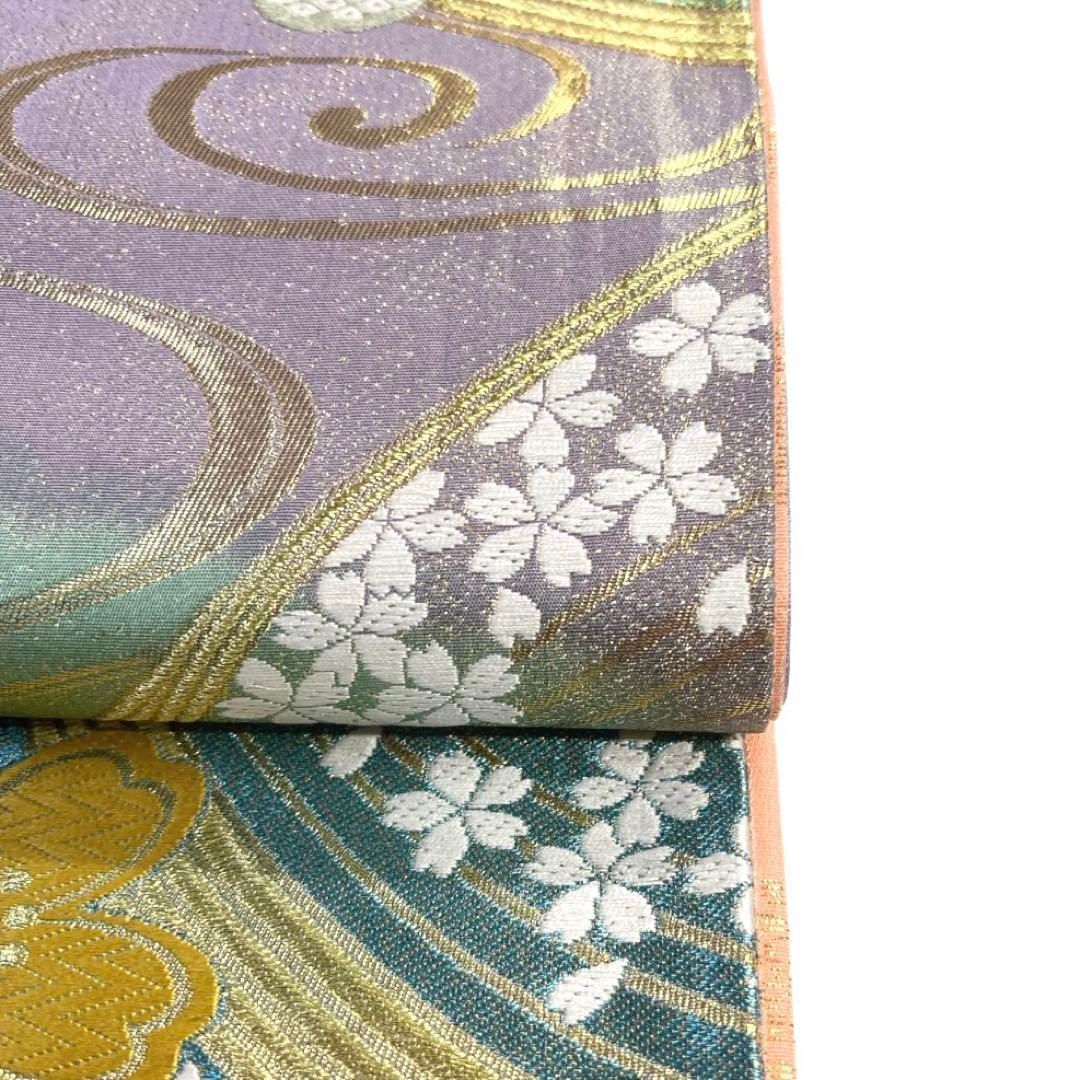 振袖帯 袋帯 桜 流水 観世水 鹿の子 煌びやか 着物 021a d - メルカリ