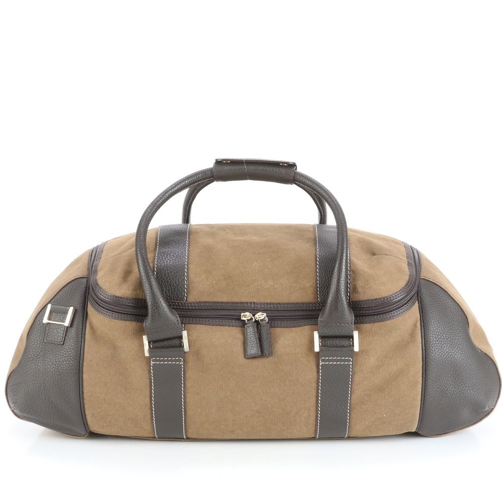 美品/大容量】ダンヒル 2way ボストンバッグ PVC×レザー 総柄 旅行