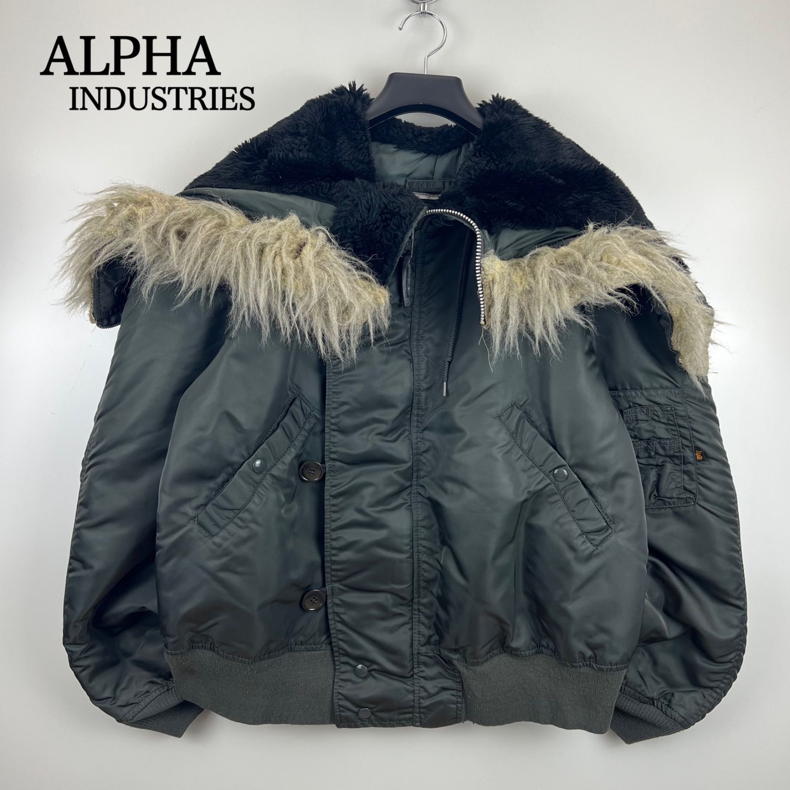 90s alpha N-2B フライトジャケット y2k 平成短丈USA