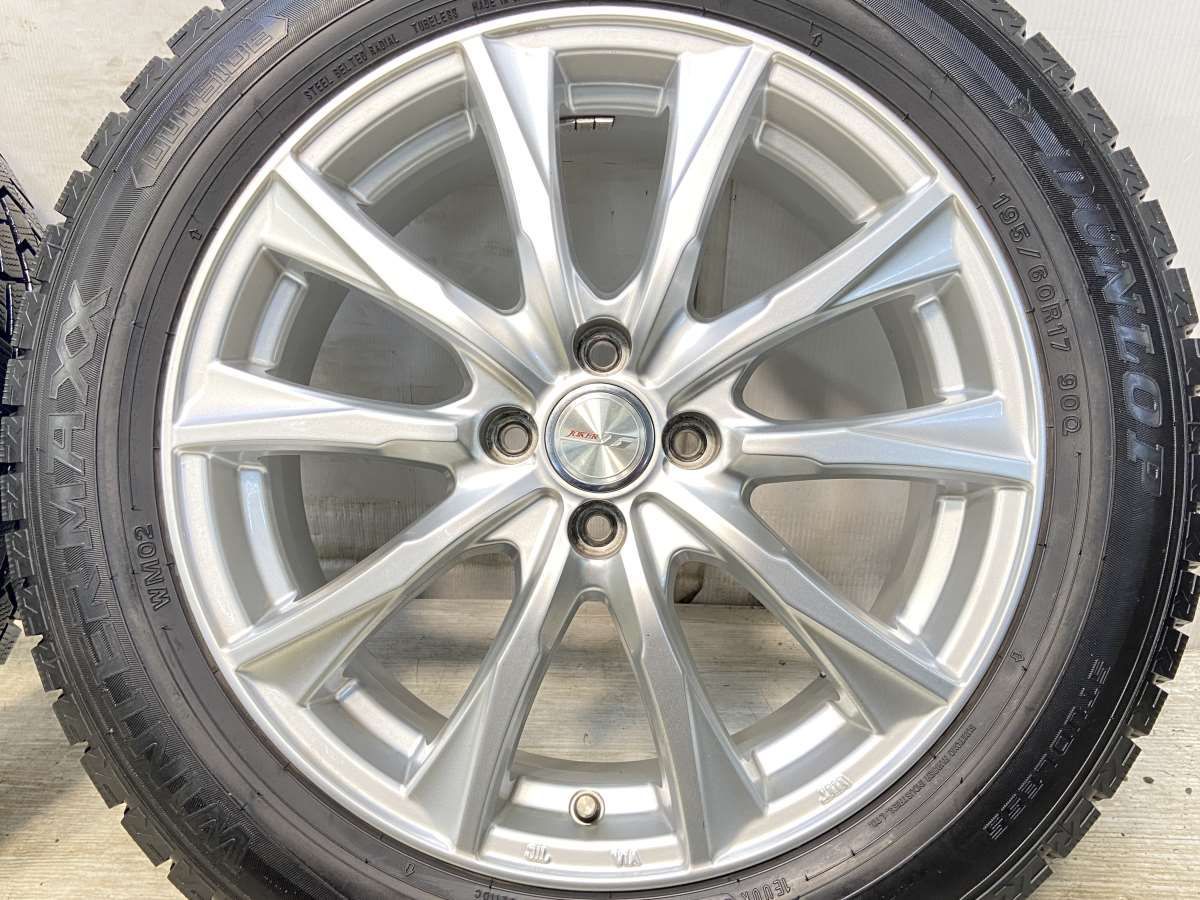 195/60R17  nダンロップ ウィンターマックス WM02 n　 ジョーカー n17x6.0 40 100-4穴 n中古タイヤ スタッドレスタイヤ ホイールセット 4本セットn w17250126063
