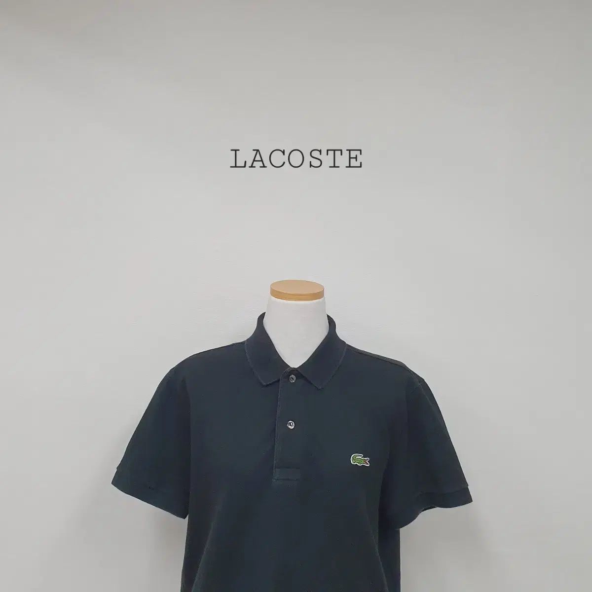 【雷市場（ポンジャン）商品韓国直送】No 24060503 ラコステ・カラッティ ラコステショートスリーブ ラコステブラックショートスリーブ M