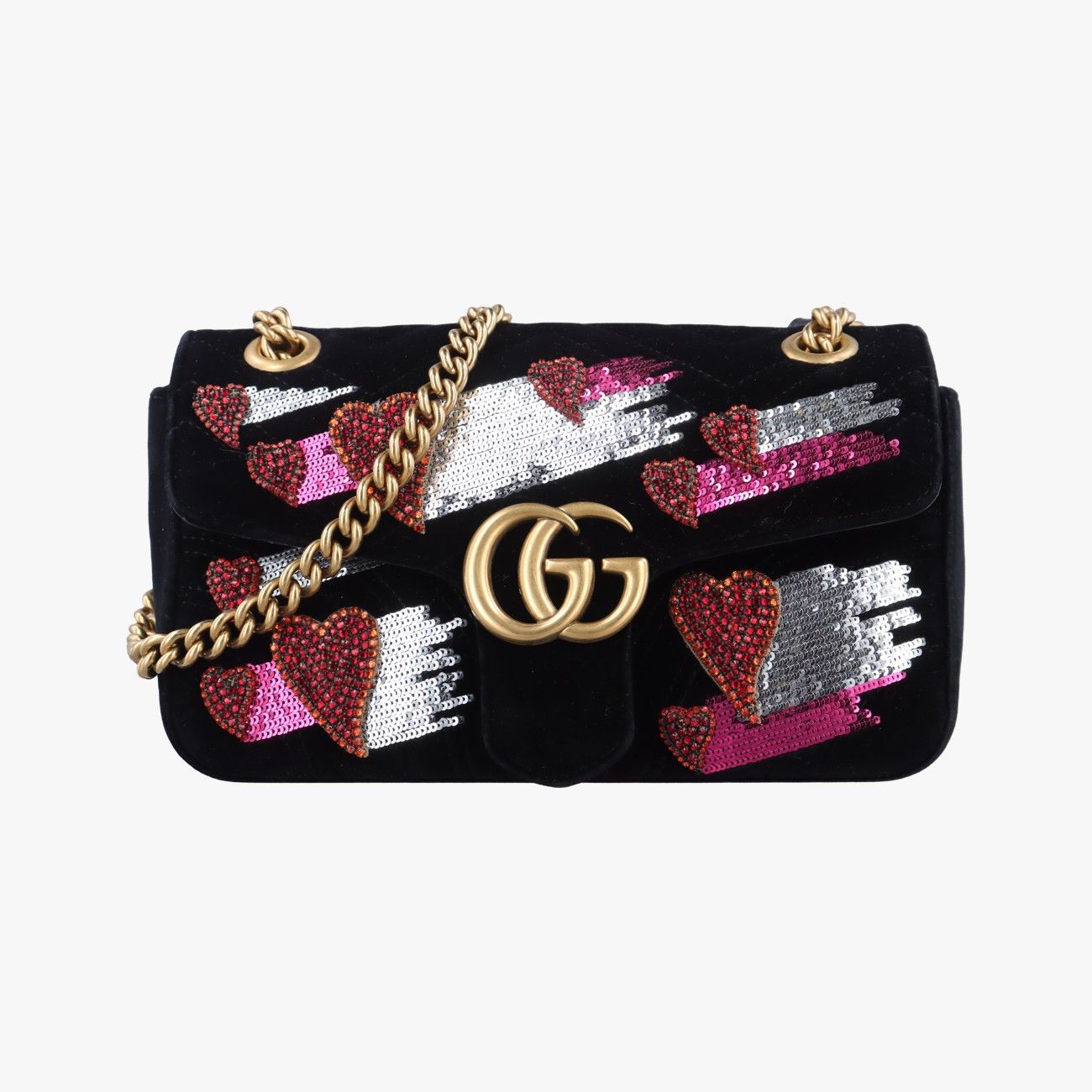 グッチGucciGGマーモント ブラック ベロア 443497 G025329507