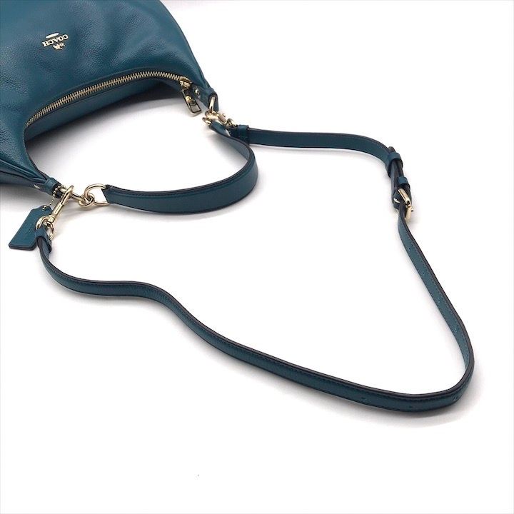 美品 COACH コーチ ロゴ レザー 2WAY ハンド ショルダー バッグ