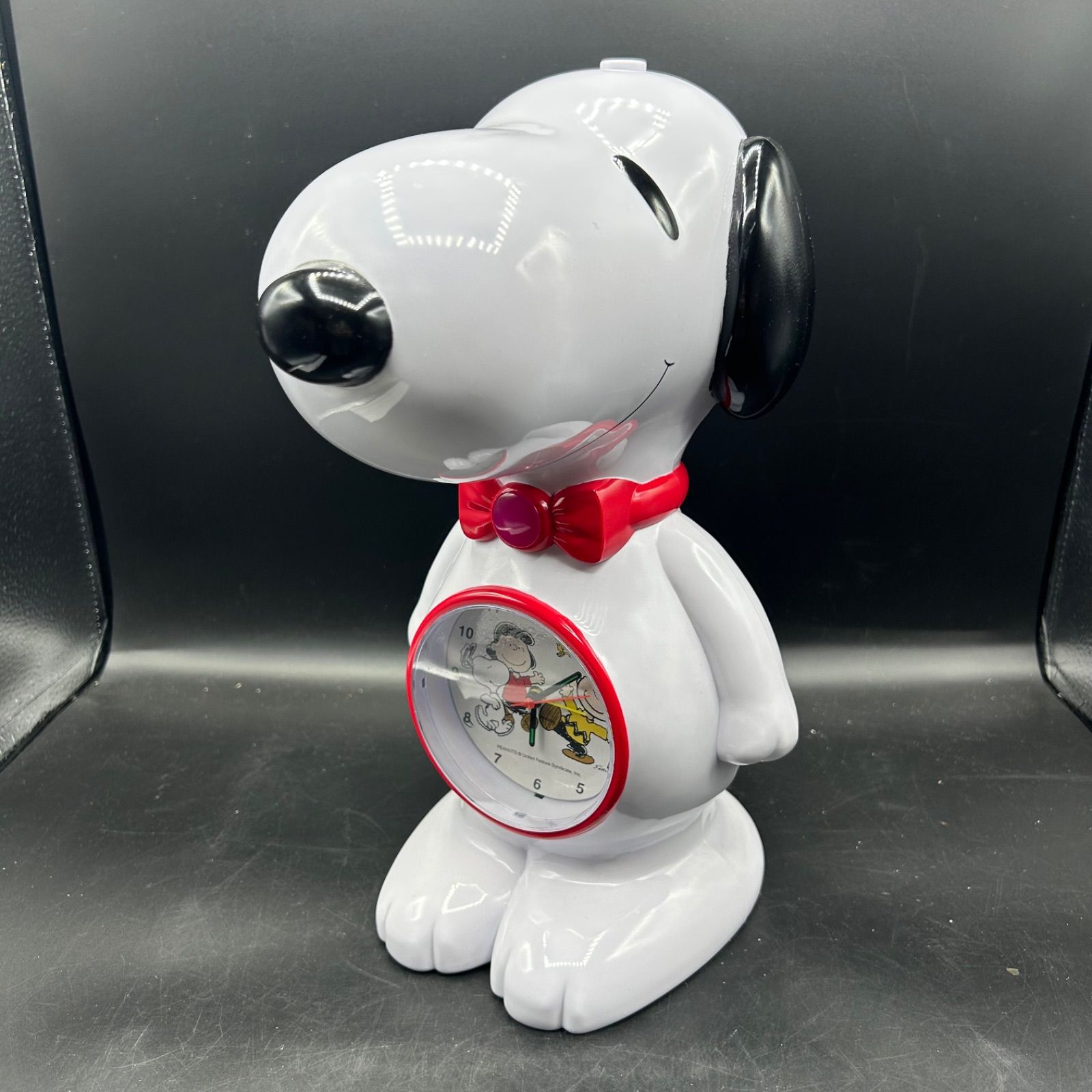動作確認済】レトロ スヌーピー 目覚まし時計 貯金箱 アラーム