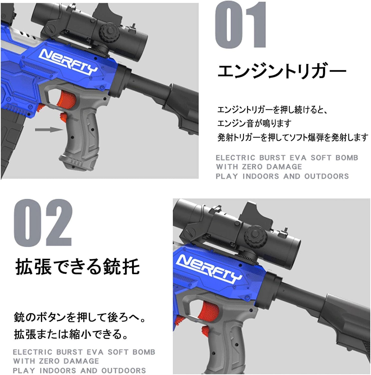 銃 おもちゃ リアル M416 電気 調整可能な倍率 弾丸銃 ポンジ弾丸フォームダーツエリートアサルト屋外親子相互作用 eva吸盤ソフト弾丸おもちゃ射的 銃 (高配,灰色迷彩) - メルカリ