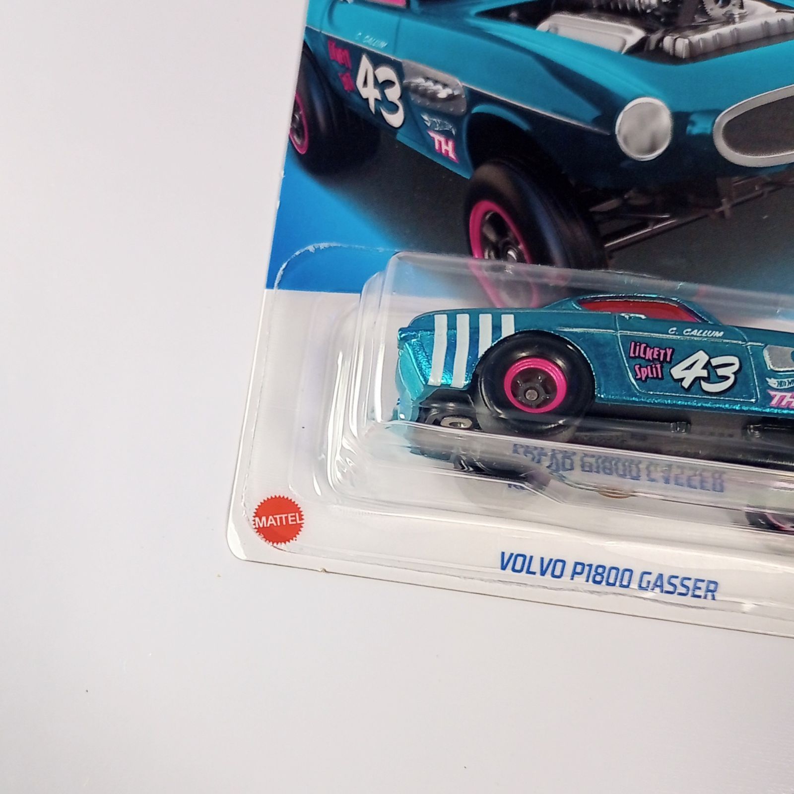 ホットウィール スーパートレジャーハント STH ボルボ P1800 ギャッサー Hot Wheels 2024 Super Treasure Hunt Volvo P1800 Gasser Blue
