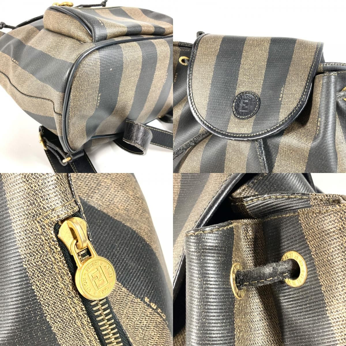 FENDI フェンディ　ペカン　レザーリュック　バッグパック　A4対応　カーキ FENDI フェンディペカンレザーリュックバッグパックA4対応カーキ