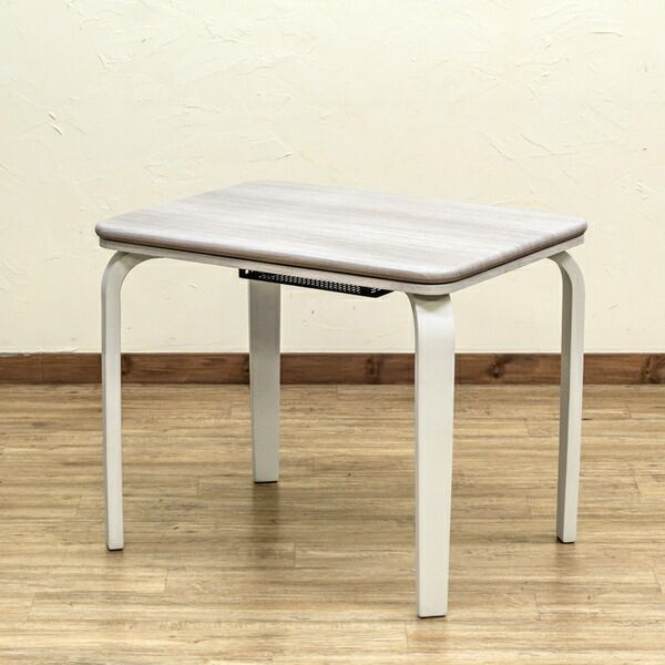 こたつ 約幅80×60cm 長方形 ホワイト 掛け布団セット オールシーズン ダイニングコタツ 組立品 リビング ダイニング 代引不可 WWW_KANDAIZUMI_COM