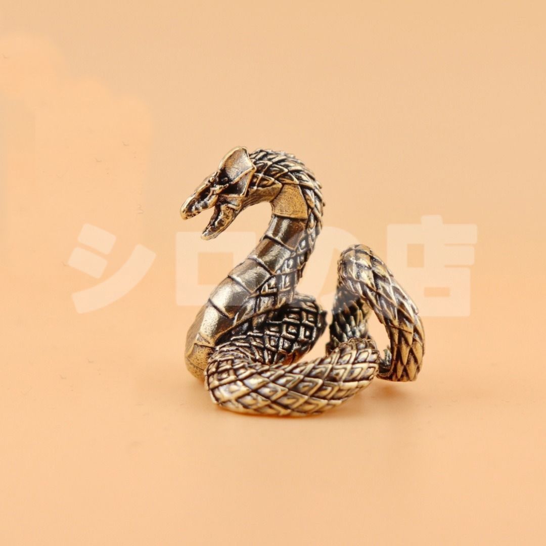 蛇 巳年 グッズ 干支 真鍮 ヘビ アンティーク 金色 ゴールド 置物 オブジェ 開運 厄除け 財運 運気アップ リビング インテリア 瞑想 禅 幸運 開運 浄化 幸運