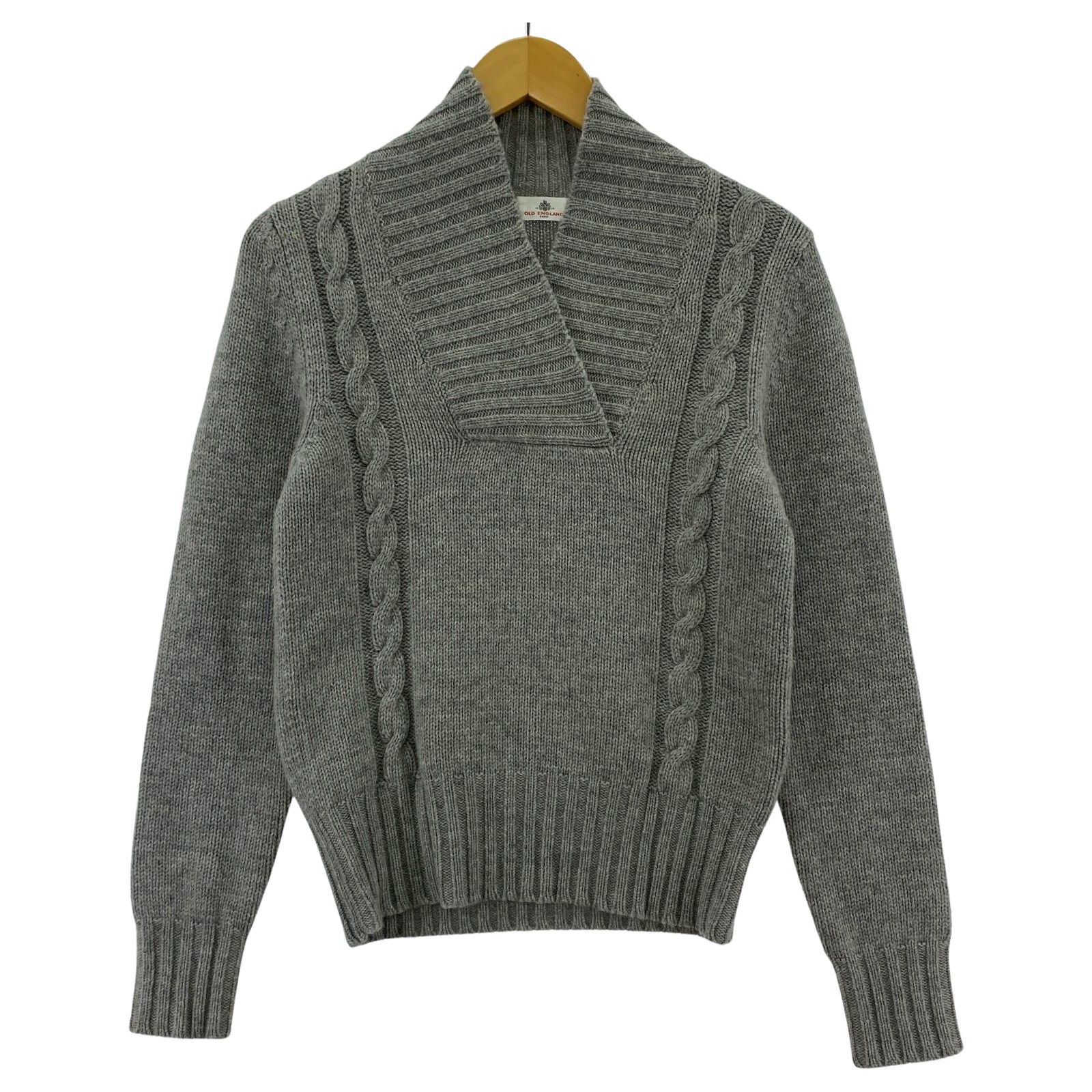 OLD ENGLAND オールドイングランド カシミヤ混 ケーブル編み