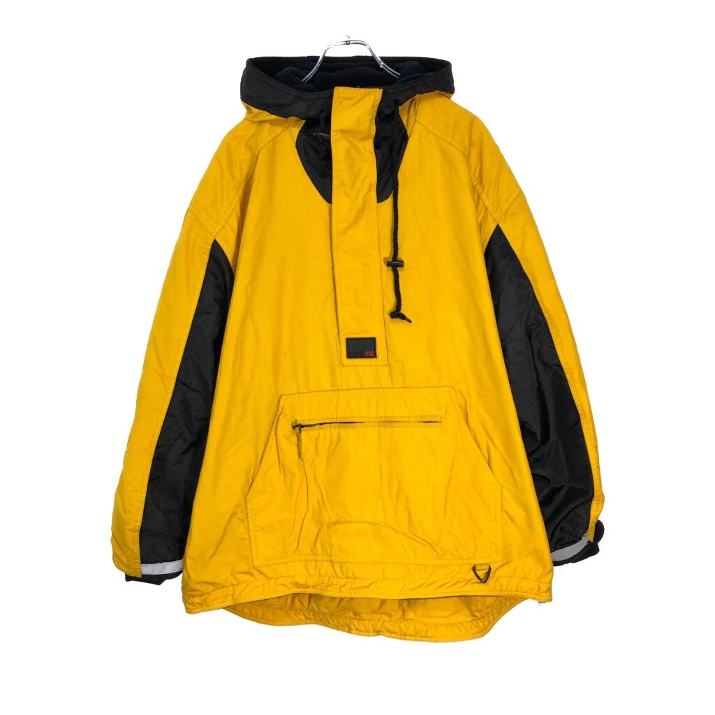90年代 STRUCTURE ストラクチャー リバーシブル アノラックパーカー イエロー(メンズ M)中古 古着 V6613 90年代 STRUCTURE ストラクチャー リバーシブル アノラックパーカー