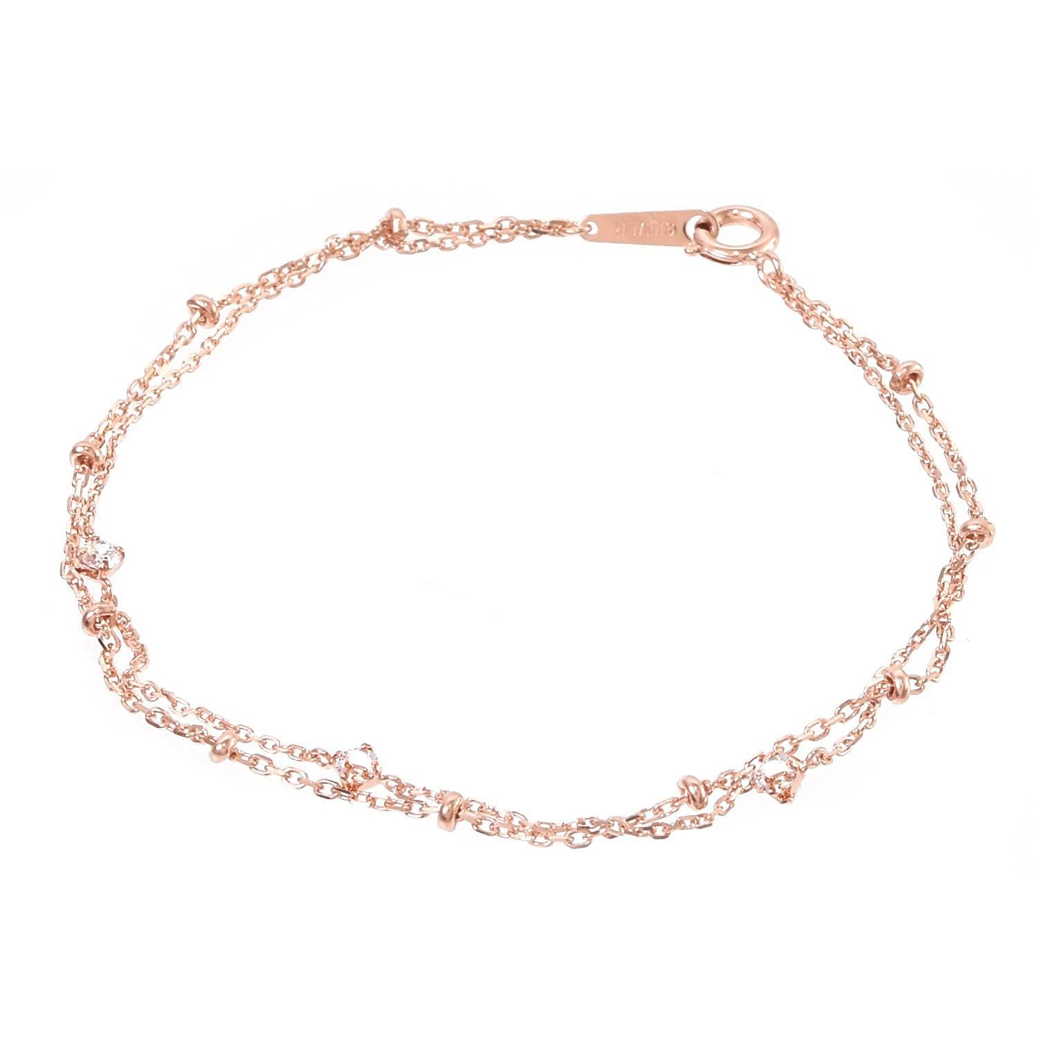 Color ピンクゴールド カナル4℃ ヨンドシー ブレスレット アクセサリー シルバー ピンク ゴールド ジュエリー 4C シンプル ピンクゴールド