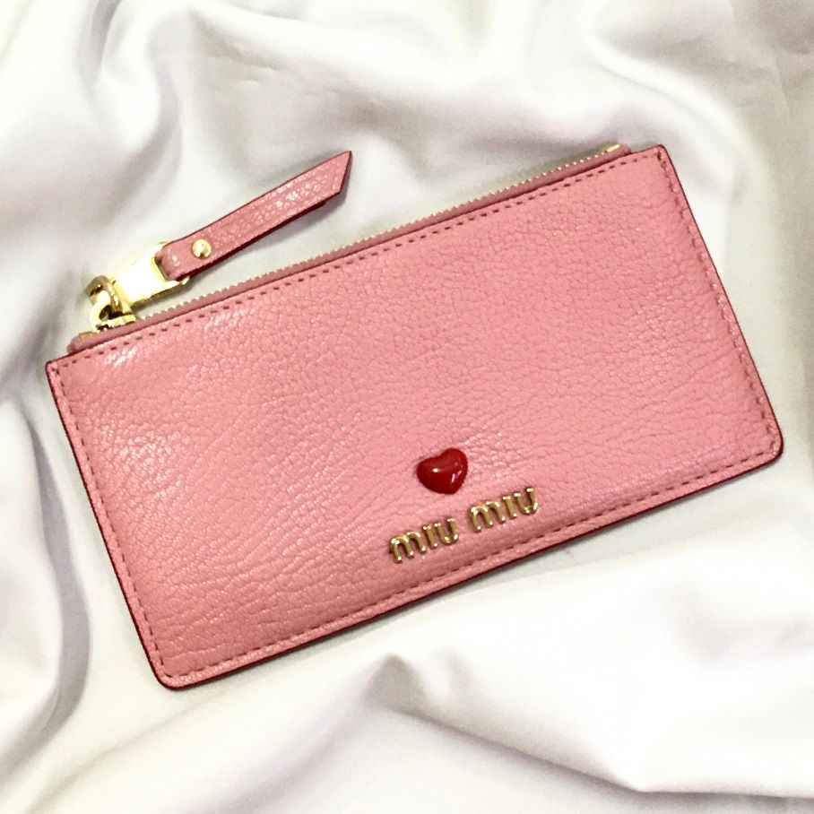 MIU MIU ミュウミュウ カードホルダー＆コインケース マドラスLOVE 