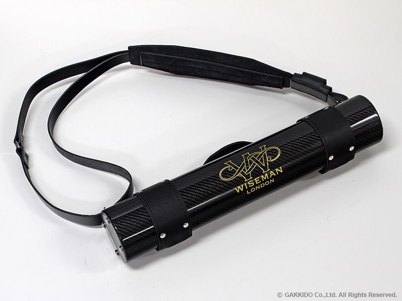 WISEMAN ワイズマン シングル ダブルフルートケース カーボンファイバー製 カーボンファイバー Black 仕上げ Gloss Lacquer 内装 Green | Red 品