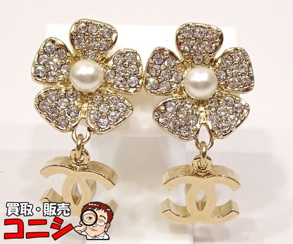 質コニシ】【CHANEL/シャネル】ピアス B23/S フラワーモチーフ 質コニシ】【CHANEL/シャネル】ピアス B23/S フラワーモチーフ