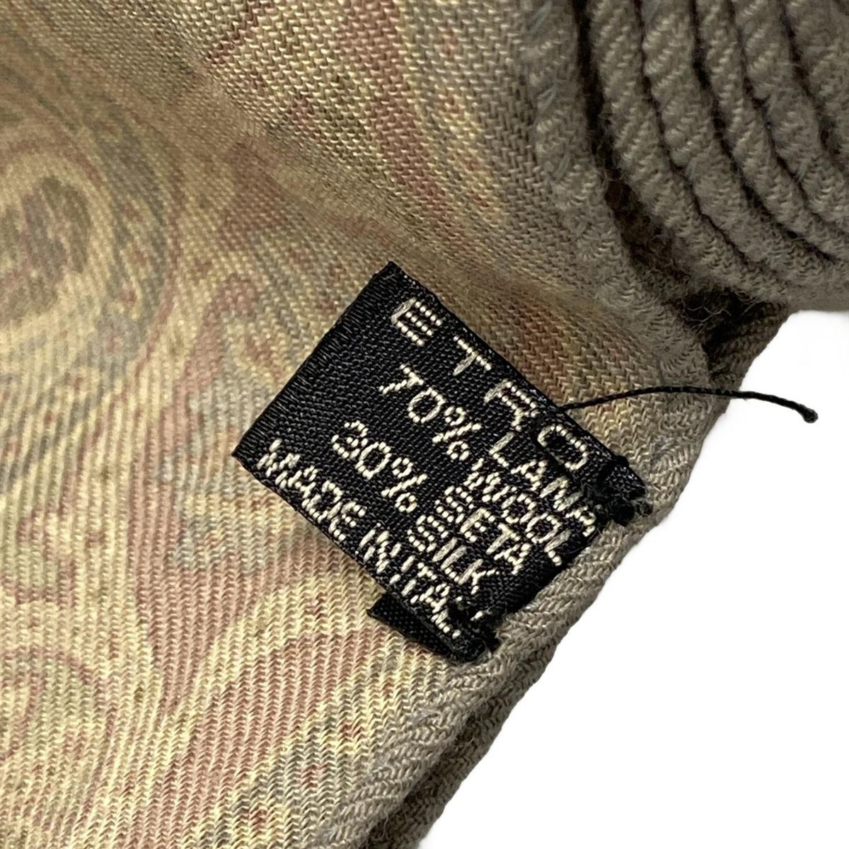 ETRO(エトロ) ストール(ショール)美品 - ベージュ×ボルドー×マルチ