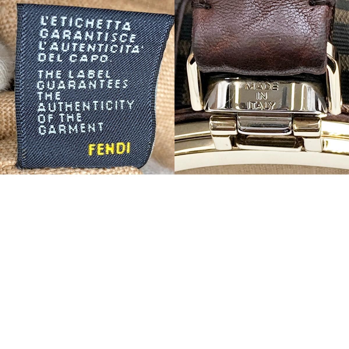 FENDI フェンディ 2308-8BR511 ハンドバッグ スパイバッグ ズッカ