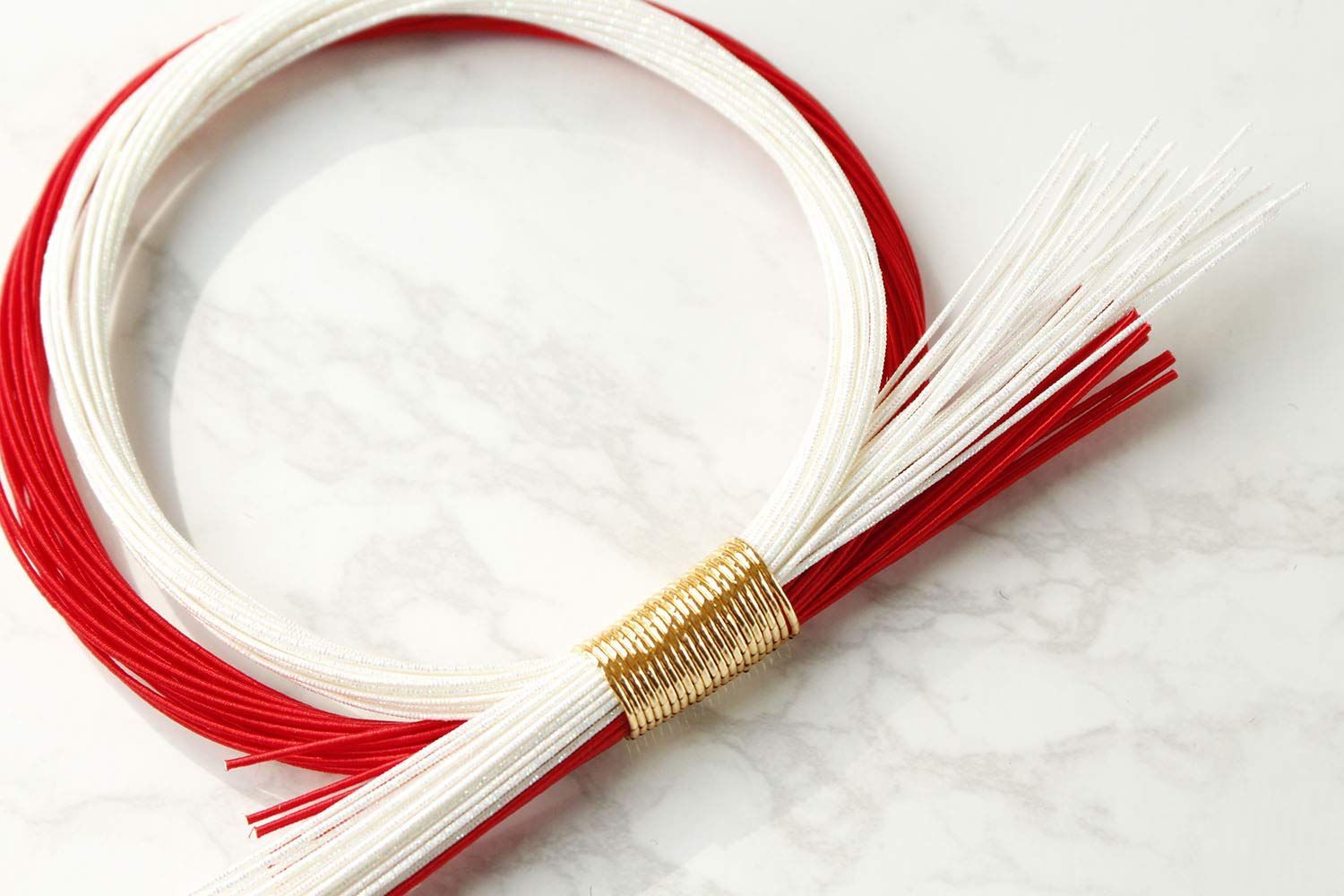 数量 PHC 087 1 紅白 水引二重しめ飾り MIZUHIKI piece