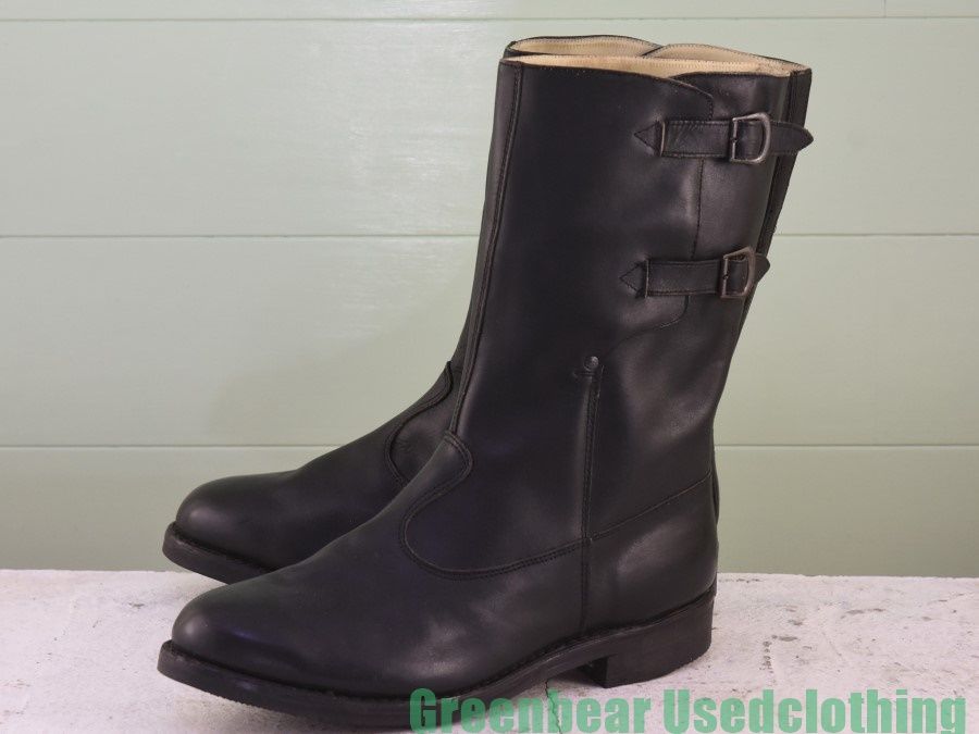 Y460 ビンテージ 軍バイクブーツ 黒 メンズ 28cm