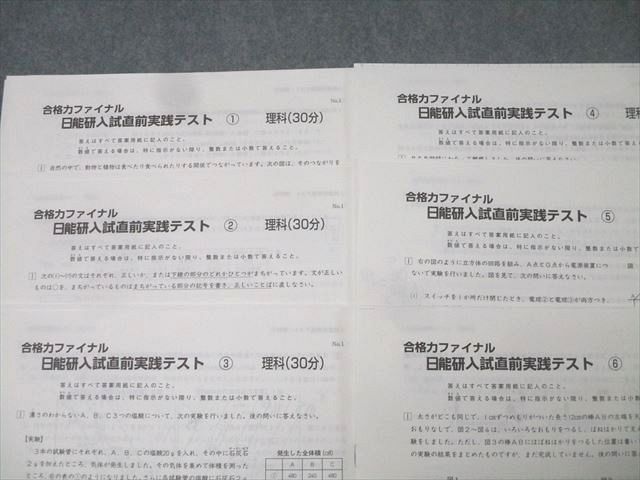 合格力ファイナル 入試直前実践テスト1～6