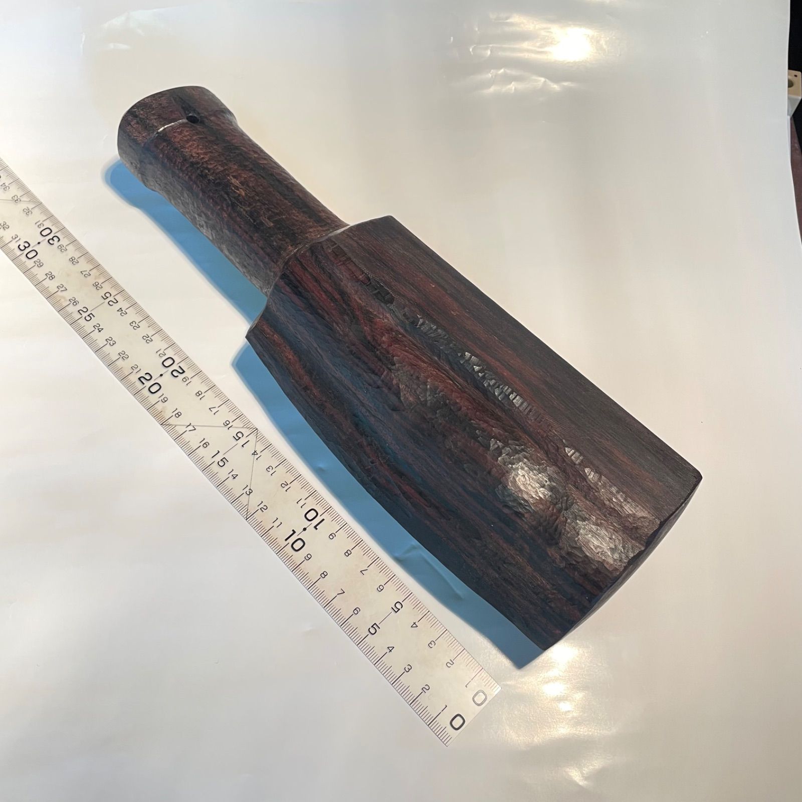 仙助 柳刃包丁 270mm 安来鋼青紙2号 紫檀シノギ柄 ③ 錆 落とし