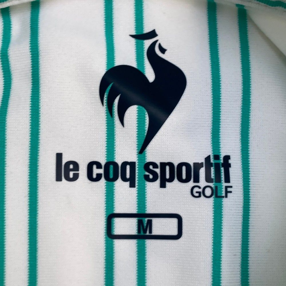 サイズ：M LE COQ GOLF ルコックゴルフ 長袖ポロシャツ ストライプ柄 ホワイト系 [240101377242]# ゴルフウェア レディース  ストスト - メルカリ