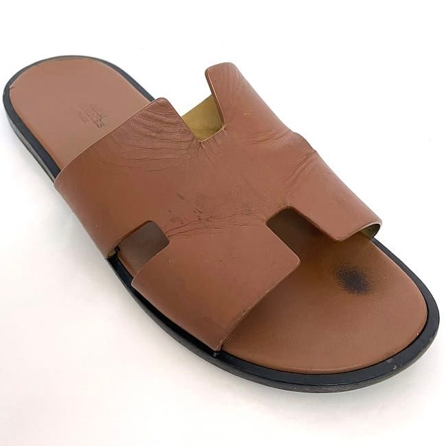 エルメス イズミール サンダル ブラウン HC 041141ZH 2304 - メルカリ 