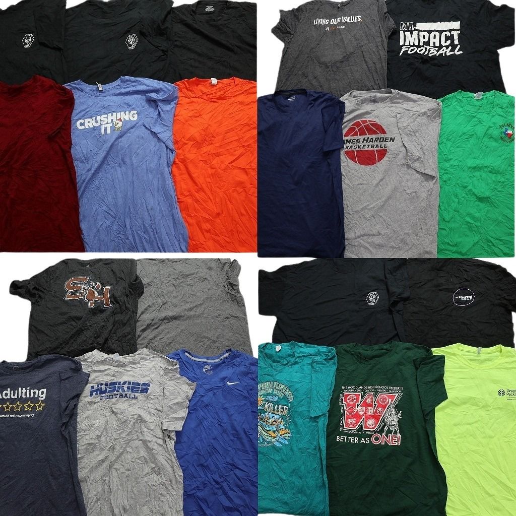 古着卸 まとめ売り カラーmix プリント 半袖Tシャツ 21枚セット (メンズ 3XL ) 人物 ジェームスハーデン ナイキ MT0161