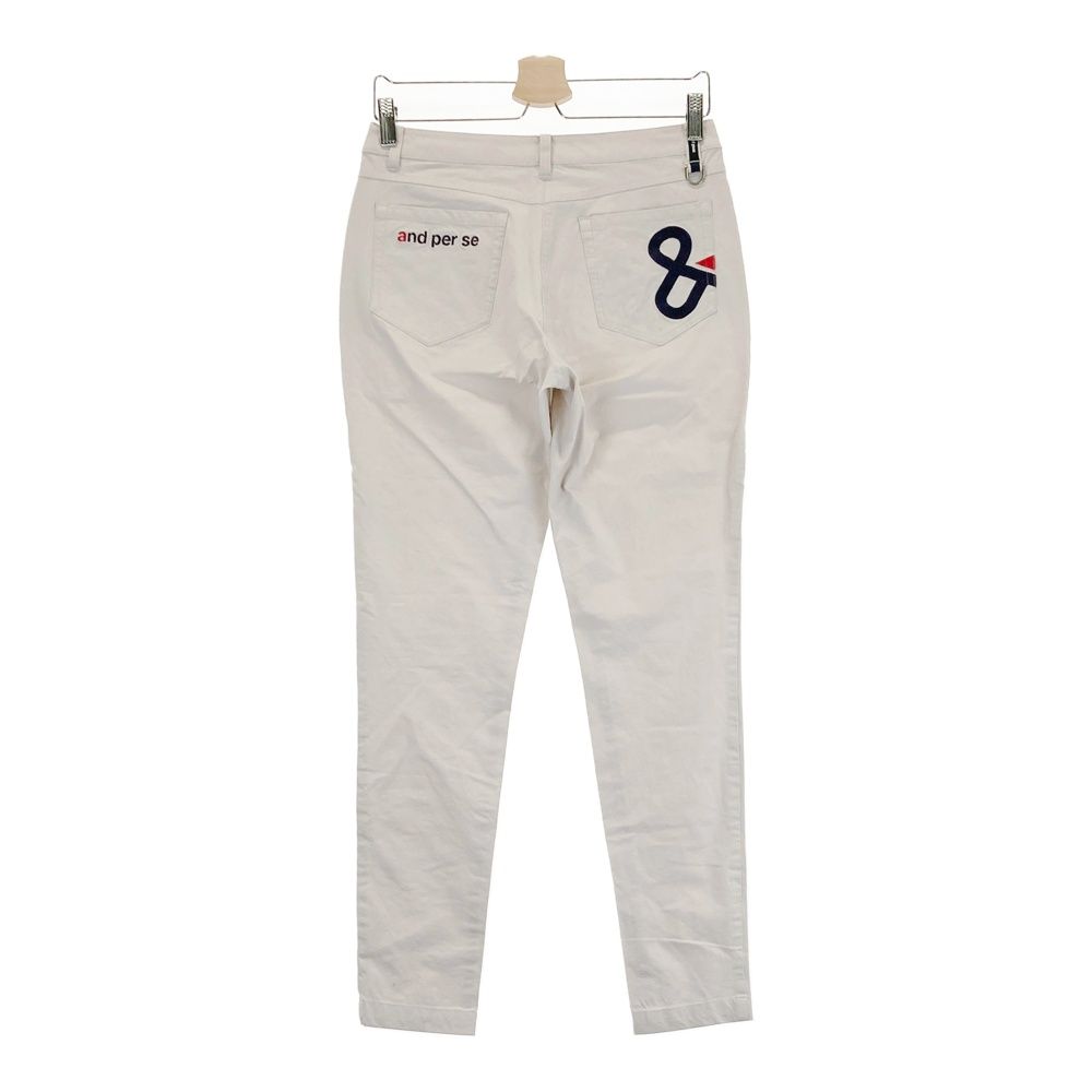 アンパスィ】2023年人気ラバーロゴマーク×総柄 ストレッチゴルフパンツ