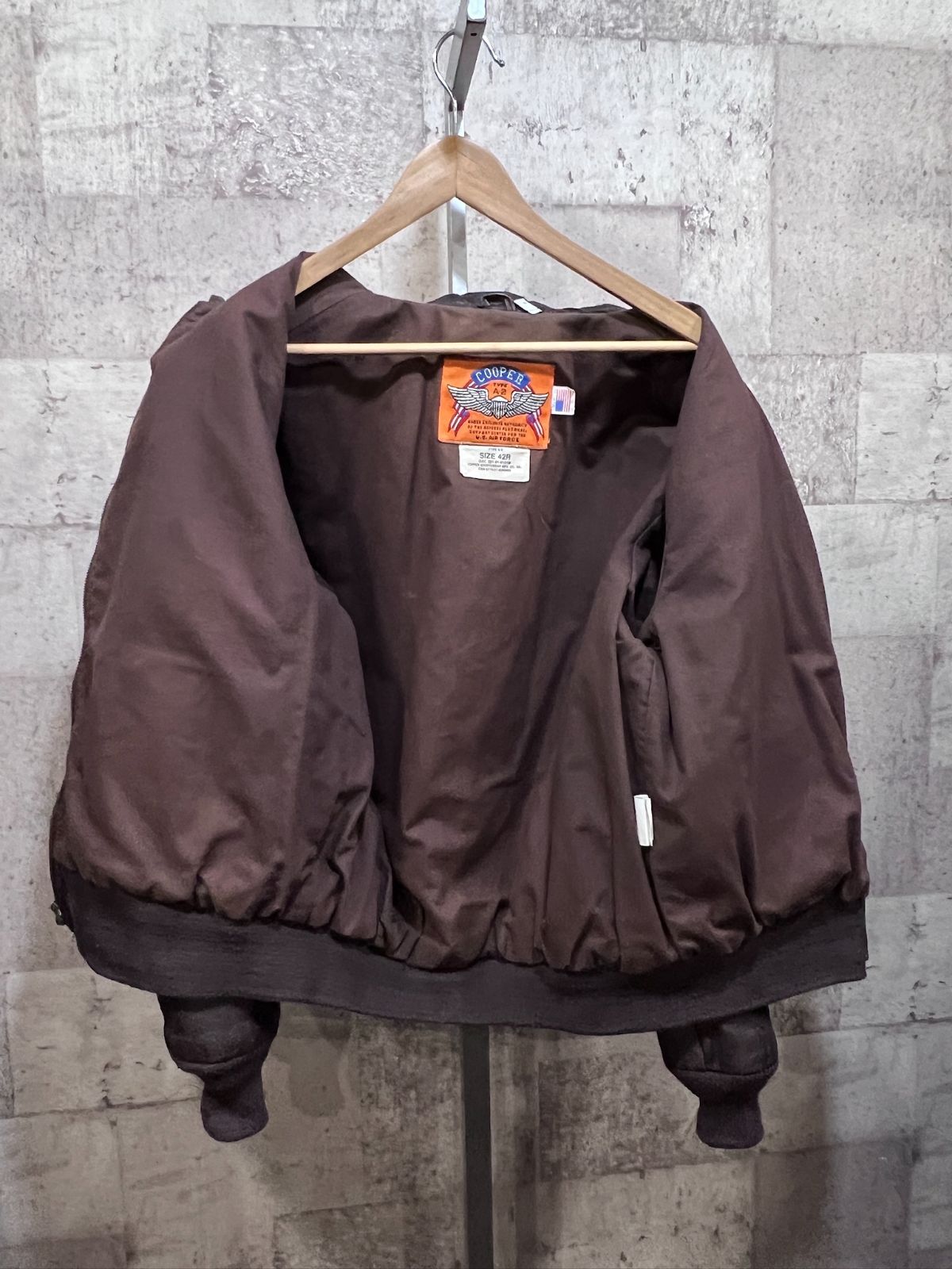 美品 USA製 COOPER ゴートスキン A-2 フライトジャケット 42 クーパー