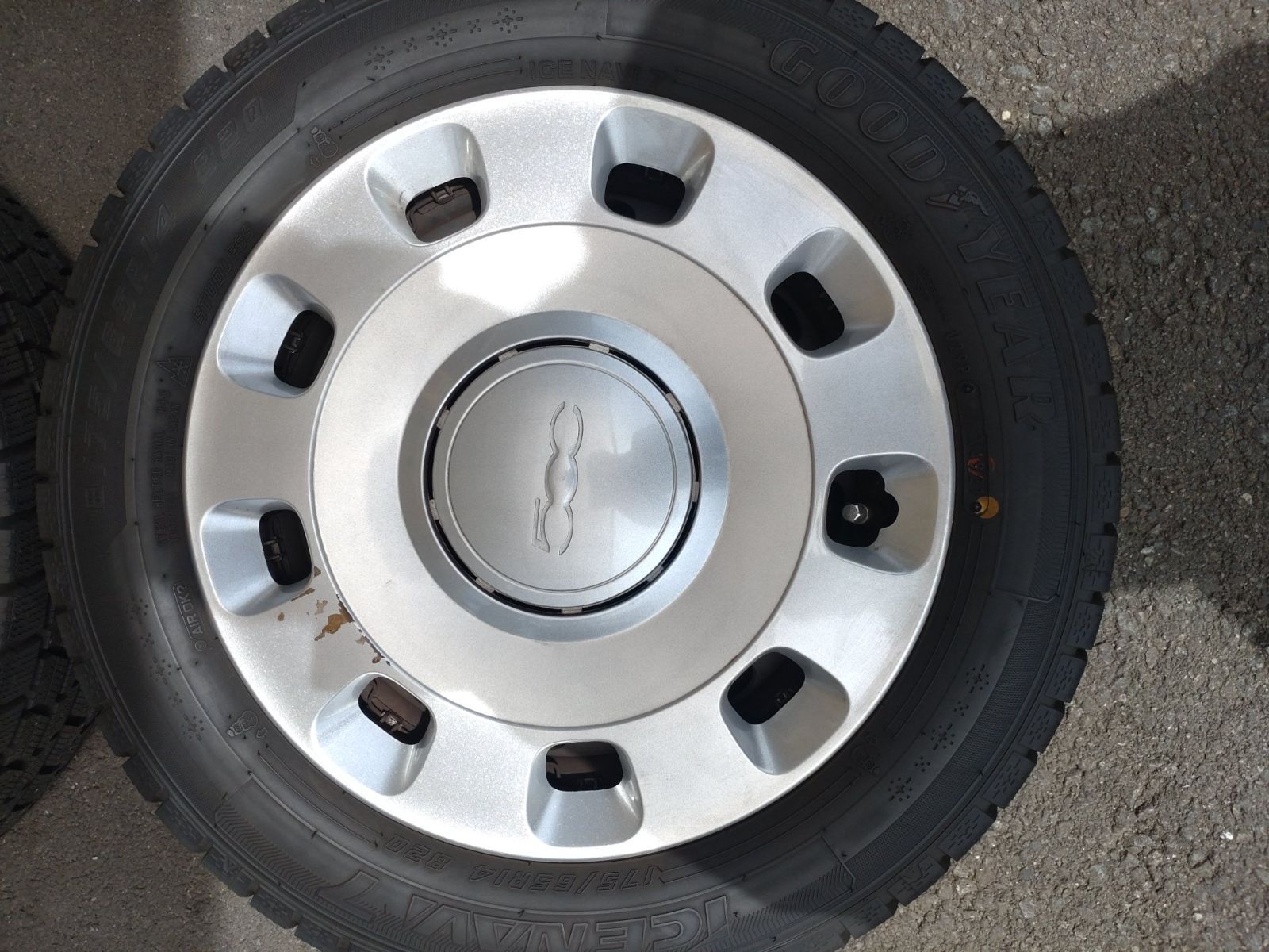 FIAT フィアット 500 純正 スチールホイール 14x5.5J+35 98-4H