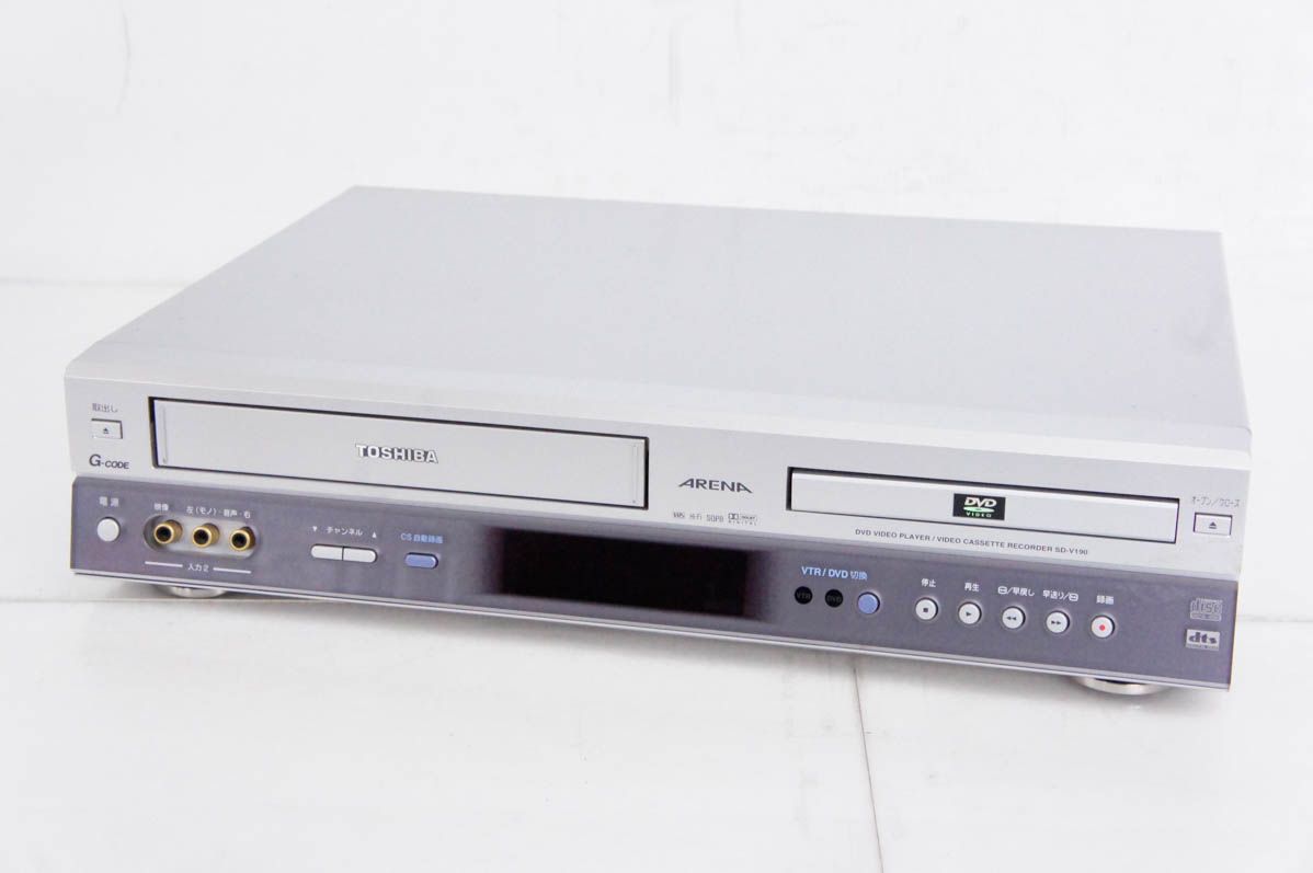 中古】東芝TOSHIBA VTR一体型DVDビデオプレーヤー DVDプレーヤー一体型VHSビデオデッキ SD-V190 - メルカリ