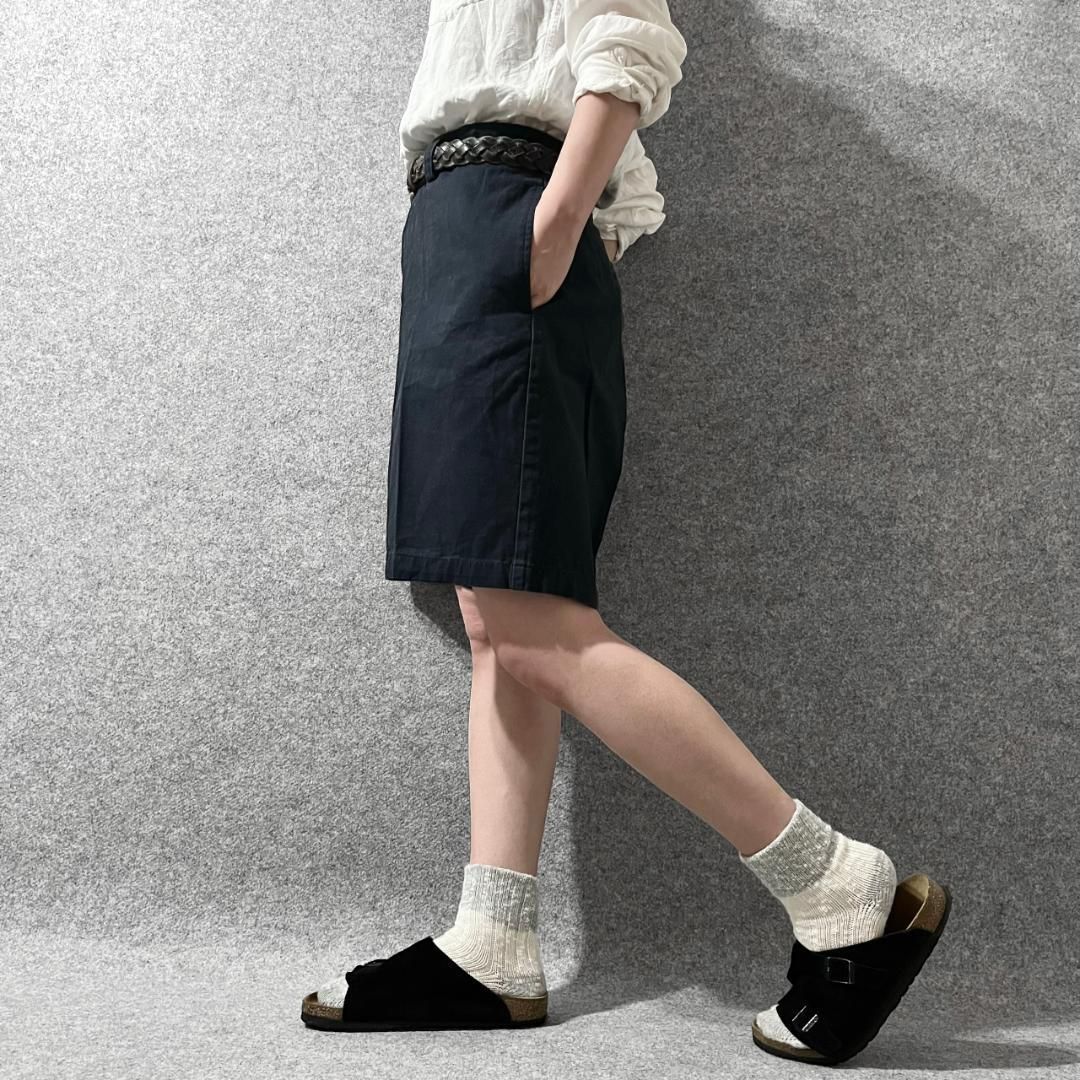 【CHAPS】チャップス ワイド チノパン ショーツ ハーフパンツ 濃紺 W38