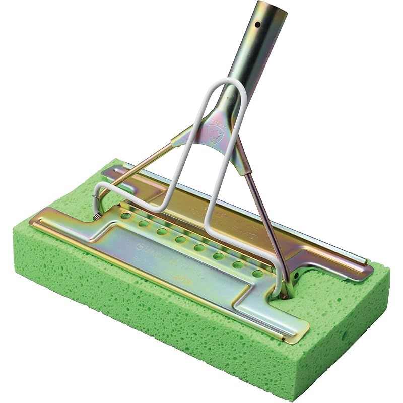 山崎産業 Yamazaki Sangyo コンドル スポンジモップ 吸水 セルロース スポンジ ニューシルバーワイパーワイドB ヘッドのみ 金具 スチール 伸縮ポール 伸縮柄 取付可 水拭き 絞り機能 手 濡れない 汚れない 床 タイル 0