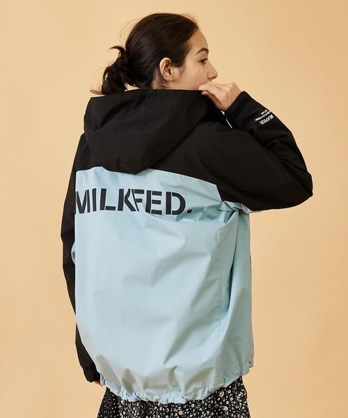 ミルクフェド MILKFED バイカラー マウンテンパーカー BACK LOGO 