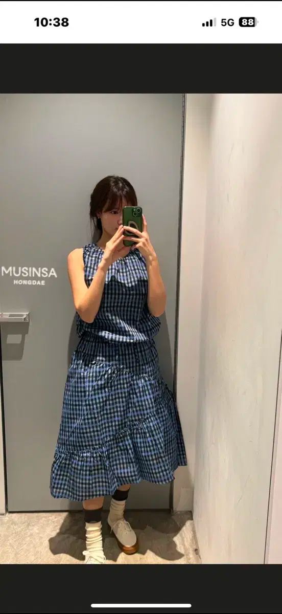 ENZO BLUES Red Velvet スルギ SEULGI 着用 ギンガム CHECK スカート NICORILABO_COM