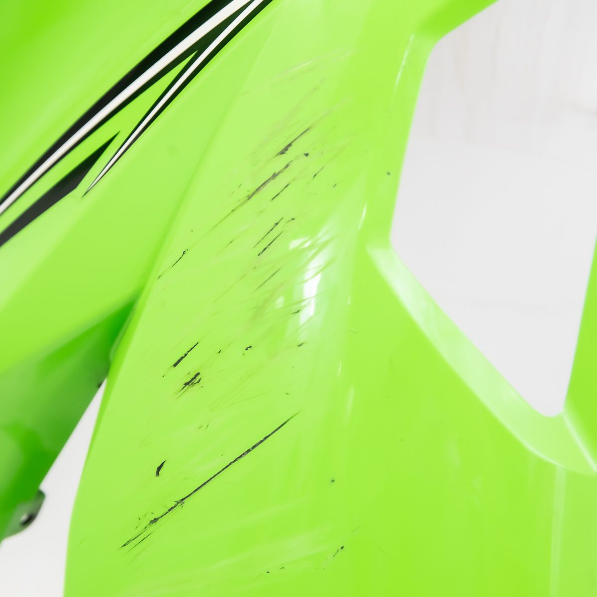 カワサキ ZX-6R 純正 サイドカウル 右 緑 ガリキズ 55028-0445