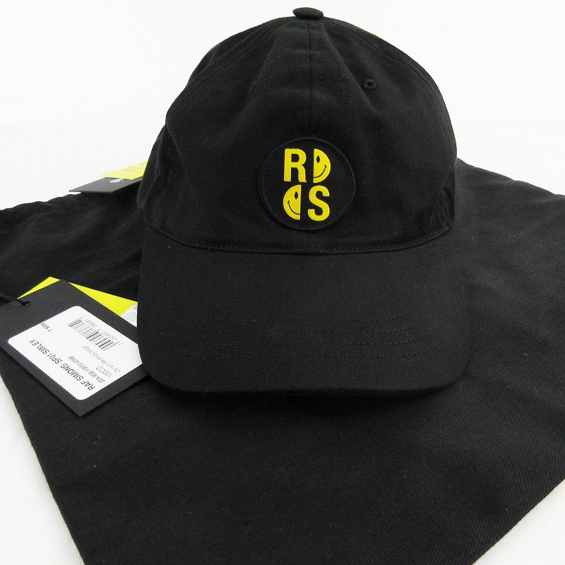 ラフシモンズ RAF SIMONS SMILEY LOGO CAP スマイリー ラフシモンズ RAF SIMONS SMILEY LOGO CAP スマイリー ロゴ RS