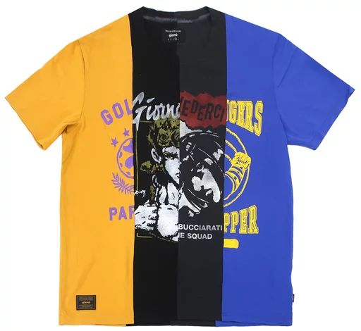 衣類 ジョルノ＆ブチャラティ アギーカットソー オレンジ×ブラック×ブルー 0サイズ ジョジョの奇妙な冒険 第五部 黄金の風×glamb