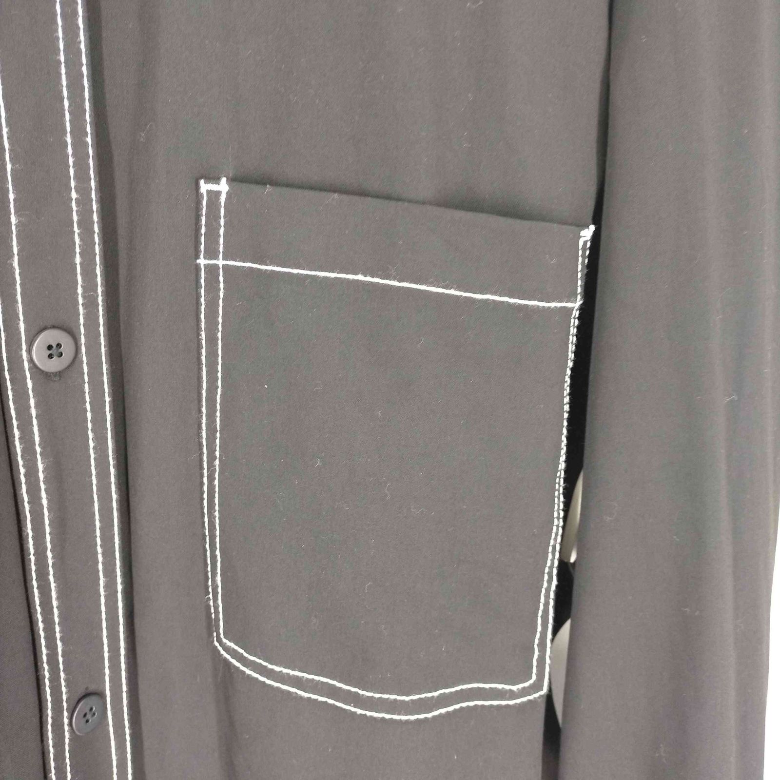 ザラ ZARA コントラスト色トップステッチ入りシャツジャケット